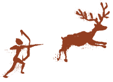 Hunting deer painting